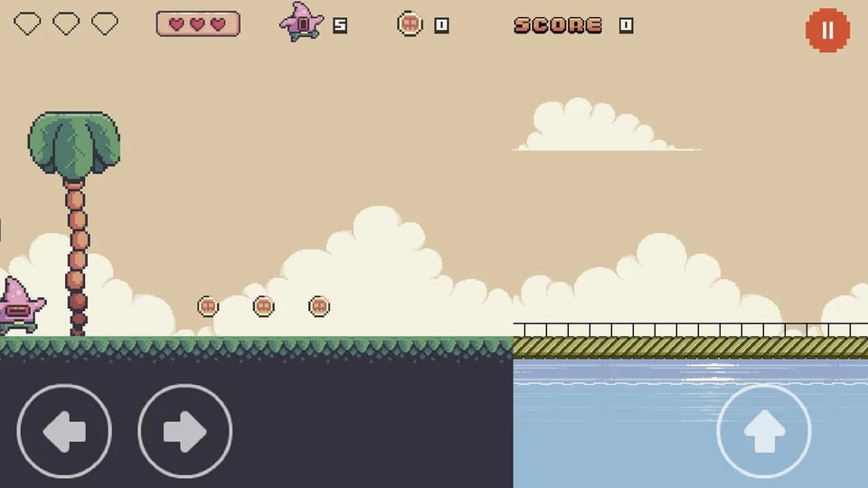 Ringo Starfish standing on a tropical platform beside a bridge and enemy